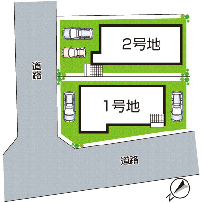 ★29(土)30(日)現地見学可能！★大津市鶴の里　全2邸の区画図|全2区画