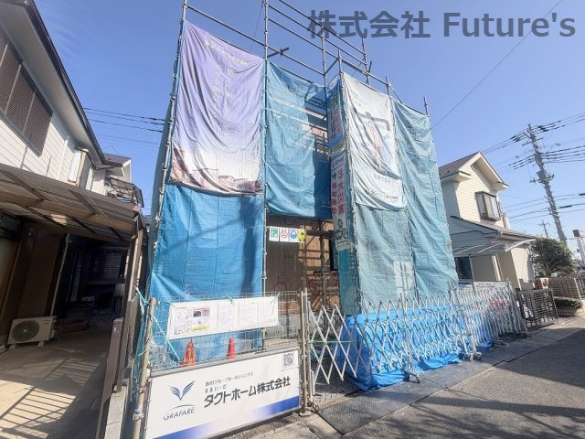 三郷市鷹野4丁目　新築戸建　全1棟の外観|現地の写真になります。