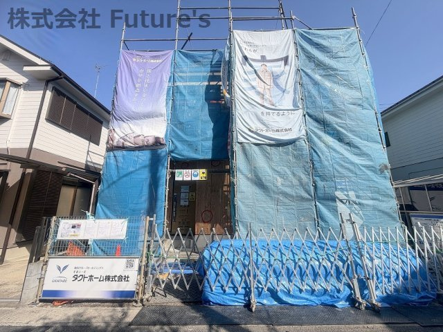 三郷市鷹野4丁目　新築戸建　全1棟の外観|現地の写真になります。