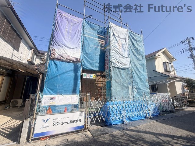 三郷市鷹野4丁目　新築戸建　全1棟の外観|現地の写真になります。