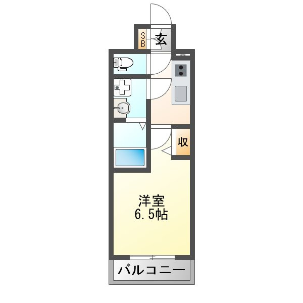 大阪市淀川区新北野３丁目の賃貸マンションの間取り