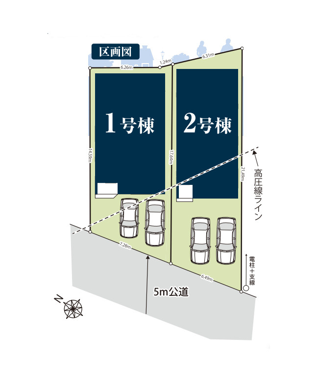 さいたま市見沼区島町　4期　新築一戸建て　グラファーレ　02の区画図|2号棟