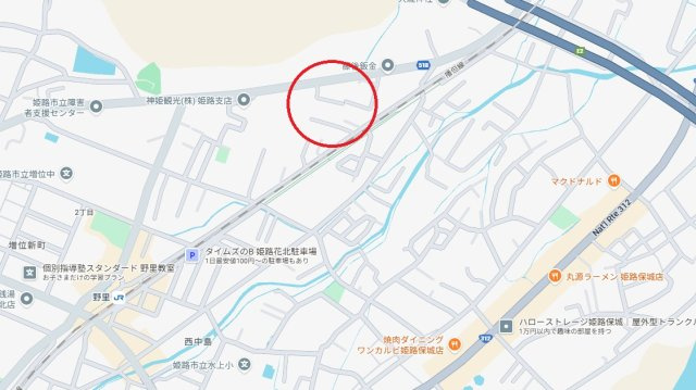ネオハイツ花の北　JR播但線「野里駅」徒歩9分の地図