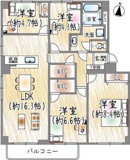 【間取り】 | ＯＴＣ第１ハイツ | 4LDK