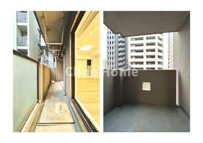 【バルコニー】 | ヴィルヌーブ入谷 | バルコニー×2