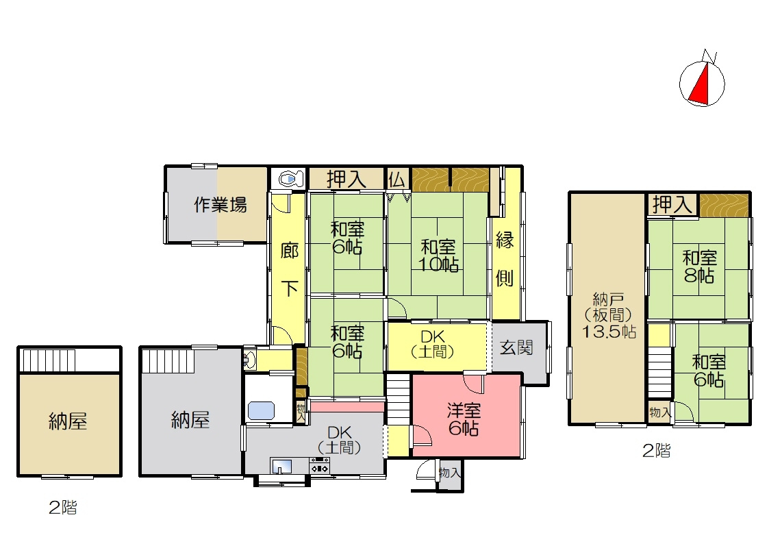 丹波市氷上町御油の中古一戸建の間取り
