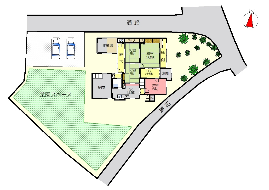 丹波市氷上町御油の中古一戸建の区画図