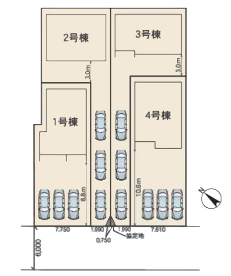 【区画図】 | 半田市瑞穂町７丁目3-8『仲介料無料』新築戸建て | 4号棟