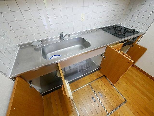 朝日メゾネットＡ・Ｂのキッチン|キッチンでお料理をお楽しみください