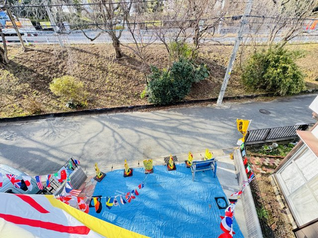 柏市あかね町新築戸建（あかね町４期）の展望|6.75帖洋室前バルコニーより道路側眺望