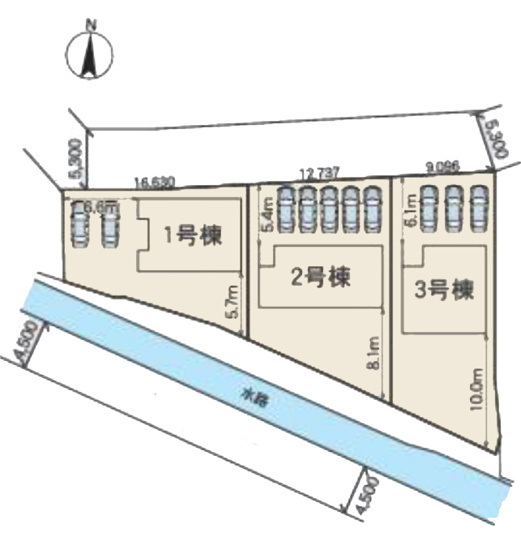 【区画図】 | 常滑市小倉町８丁目111『仲介料無料』新築戸建て | 1号棟