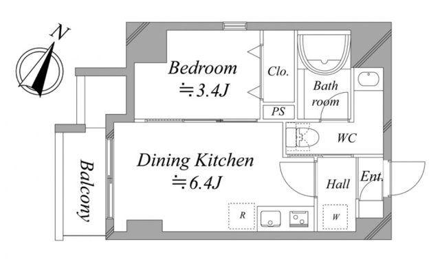 新品家具付きマンション本町14(KaGood東京)の間取り|※間取りと異なる場合は現状を優先します。
