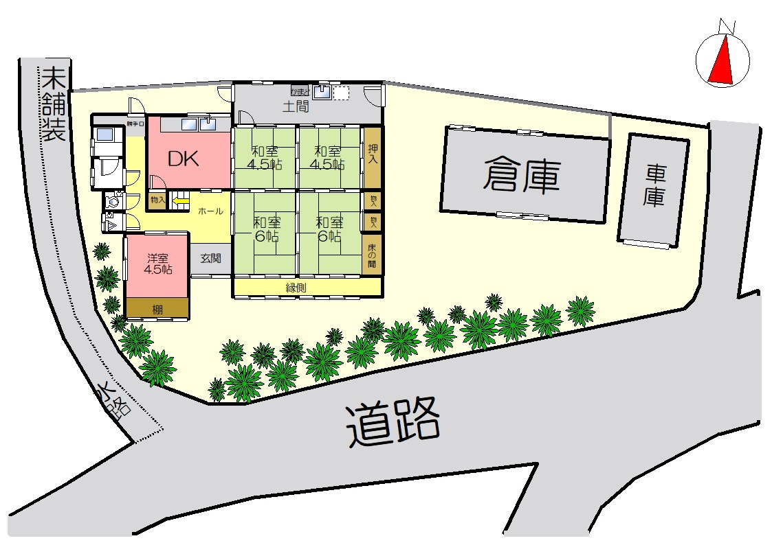 丹波市氷上町佐野の中古一戸建の区画図