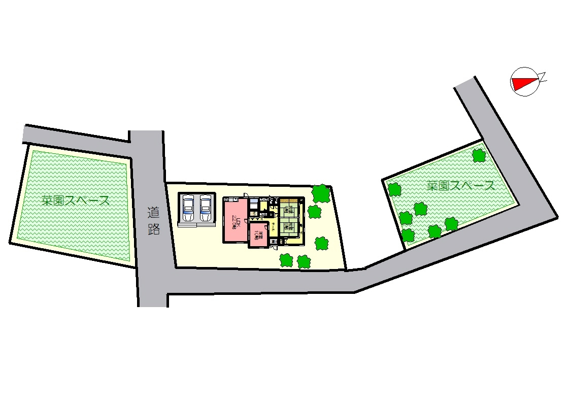 丹波市氷上町三方の中古一戸建の区画図