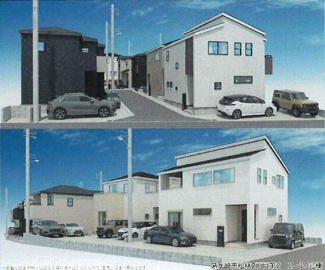 【外観】 | 茅ヶ崎市松林2丁目  4号棟 第2 | イメージパース（完成時に現況と異なる場合は現況優先となります）