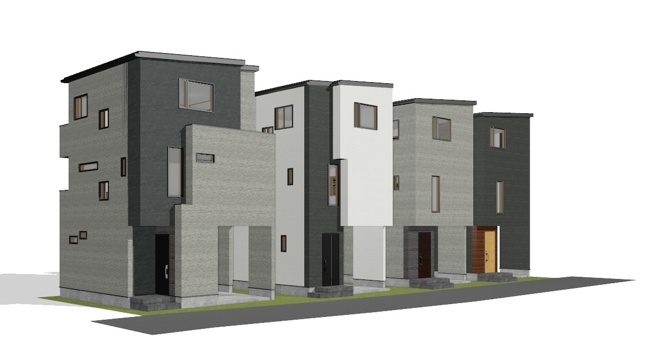 【外観パース】 | 朝霞市仲町1丁目　新築一戸建住宅　全4棟　(ふじみ野店） | 【外観パース写真】
東武東上線「朝霞」駅徒歩6分の好立地!!急行停車駅につき都市部へのアクセスも快適です。
お気軽にお問い合わせください！