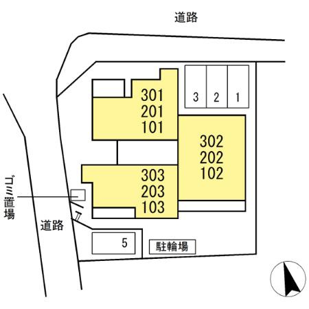 セレスティア長良　ウエストの区画図