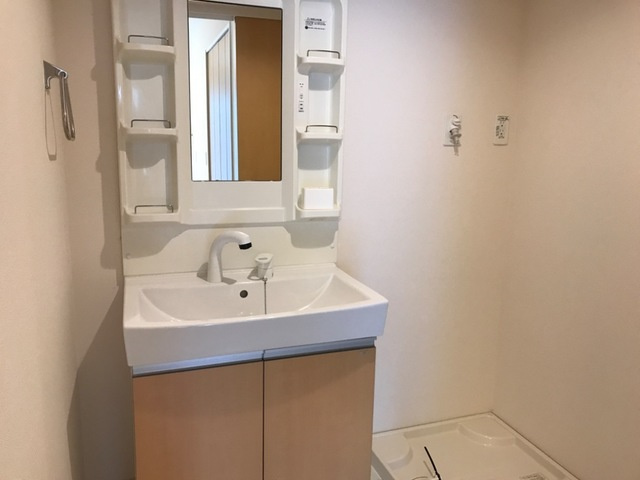 稲城市平尾１丁目のアパートの洗面所