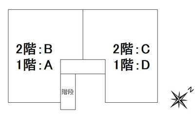 【区画図】 | ハイツＫＯＤＡ | （部屋割り）