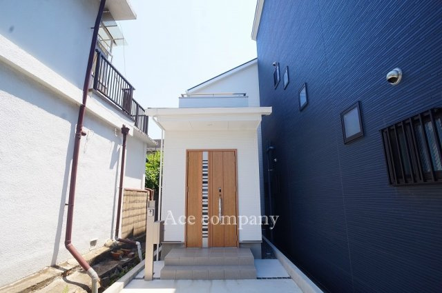 【外観】 | 八尾市教興寺6丁目　【2号地/全2区画】 | 建物、北・西の2面道路に面す☆玄関北側、西側も道路で採光あり☆建物南側も現況建物密集していません☆2WAYアクセス可能です♪