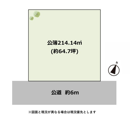 AZ四街道市千代田3丁目の土地図|南道路