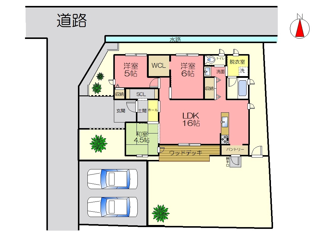丹波市氷上町石生の中古一戸建の区画図