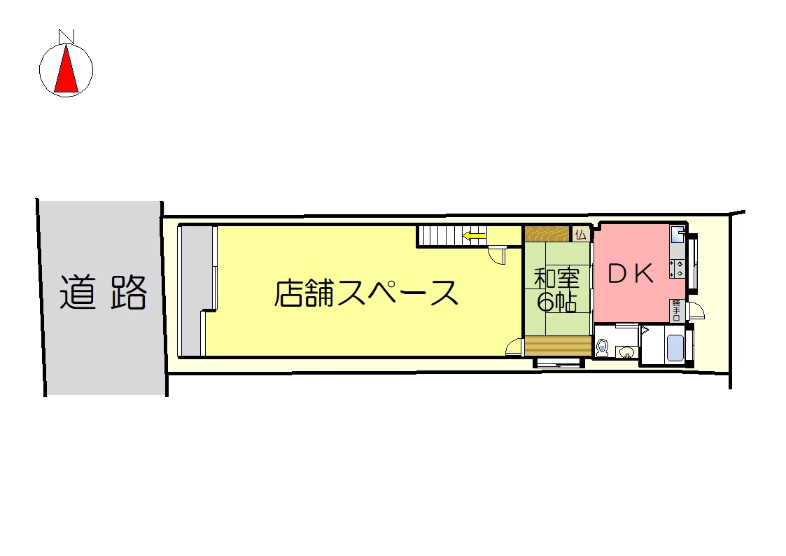 丹波市氷上町成松の店付住宅の区画図