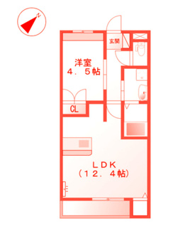 【間取り】 | ソワール鎌倉 | 洗面台とトイレが別の空間になります♪