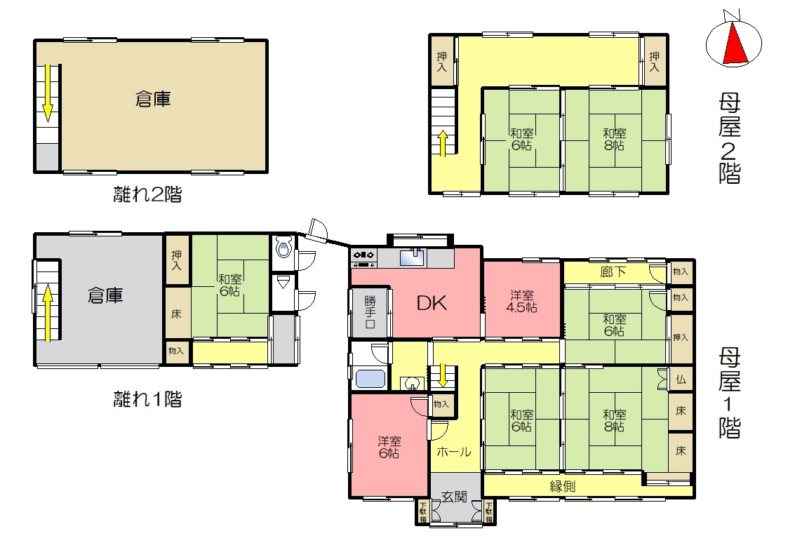 丹波市氷上町上成松の中古一戸建の間取り