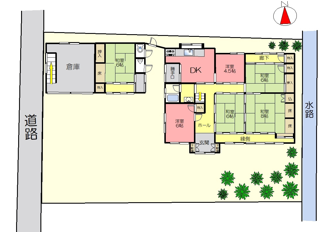 丹波市氷上町上成松の中古一戸建の区画図