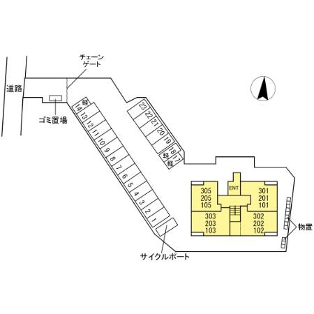 プロムナード新堀の区画図
