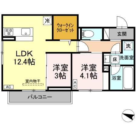 【間取り】 | ディアライズ春日町　B棟