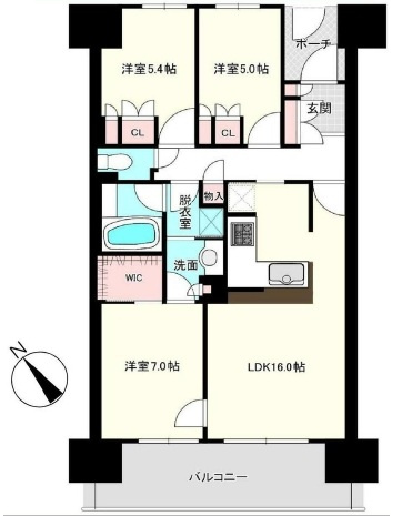 【間取り】 | フォレストレジデンス | ３LDK