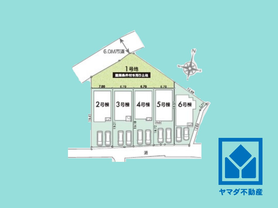 大津市千町2丁目　第1期の区画図