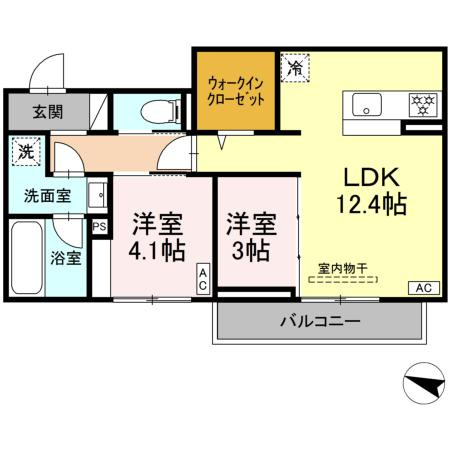 【間取り】 | ディアライズ春日町　B棟