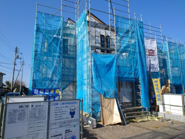 東村山市秋津町2丁目 全3棟 新築分譲住宅の前面道路含む現地写真|東側道路