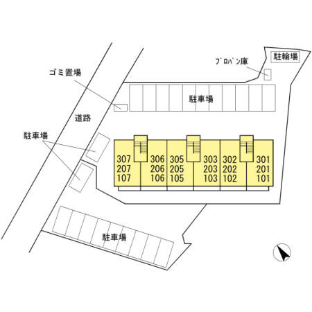 ブルームーン　　刈谷市近郊の賃貸ならクラスホーム刈谷の区画図