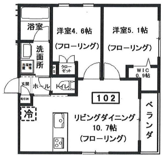 ヘーベルメゾン中央５丁目南棟の間取り