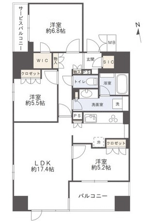 ローレルタワー心斎橋の間取り
