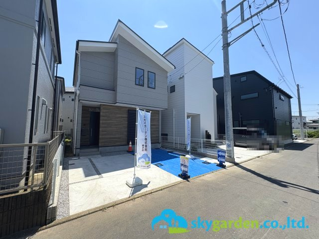 茅ヶ崎市香川5期　新築戸建　全2棟1号棟の外観|外観もきれいです