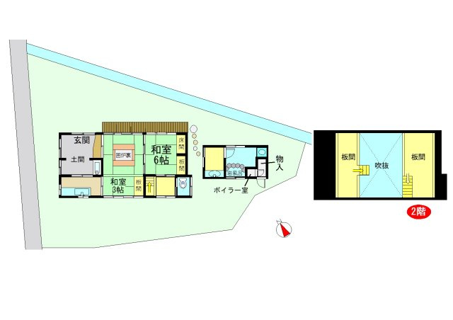 丹波篠山市栗柄の中古一戸建の間取り