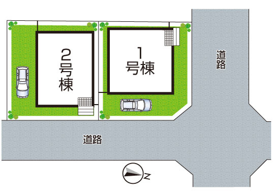 亀岡市大井町小金岐　第2期　新築一戸建ての区画図|全2区画