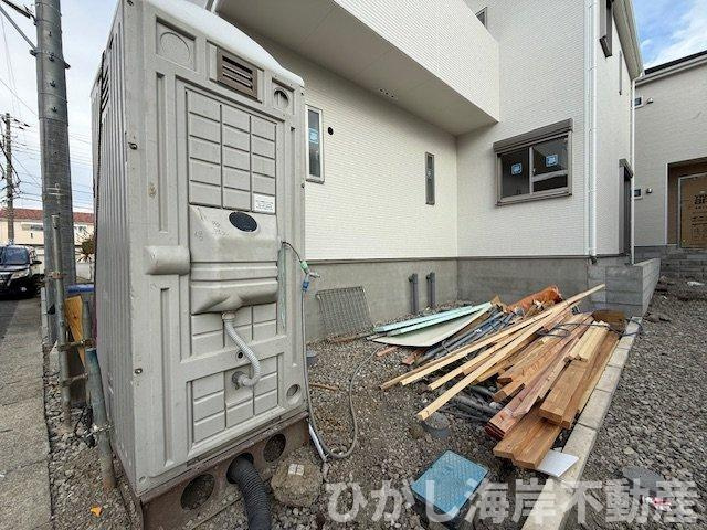 茅ヶ崎市南湖２丁目　新築戸建の駐車場|12月19日撮影　工事中　駐車スペース