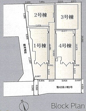 茅ヶ崎市浜竹3丁目　新築戸建　1号棟の区画図