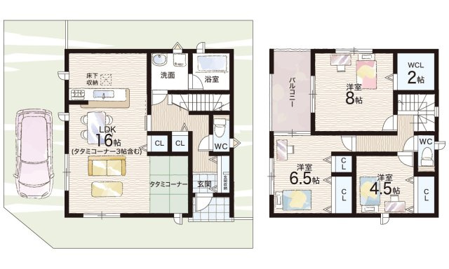 亀岡市大井町小金岐　第2期　新築一戸建ての間取り|1号地