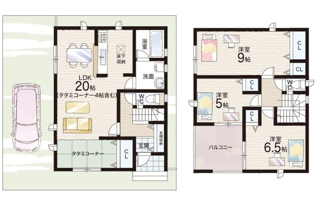 ★1(土)2(日)現地見学可能！★亀岡市大井町小金岐　ラスト1邸の間取り|2号地