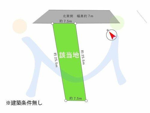 新潟市中央区四ツ屋町1丁目の区画図|※間口・奥行は公図の縮尺によるものとなります