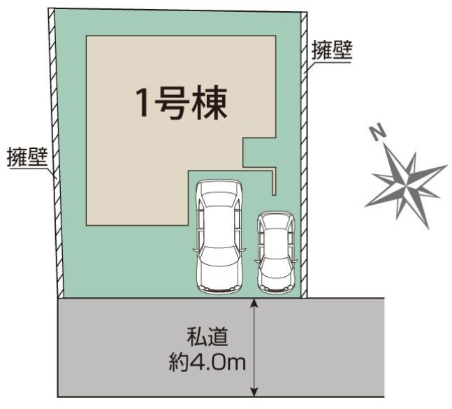 船橋市三山１丁目の区画図