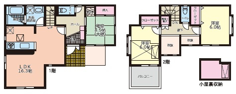 野田市尾崎台　中古売戸建の間取り|一戸建てなら子供が家の中で遊んでいてもご近所迷惑の心配がなく、ストレスも減らせますね♪