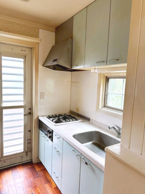 【キッチン】 | フォレストテラス日吉 | ガスコンロ２口・グリル付のキッチン※クリーニング前の写真です